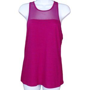 Victoria's Secret Victoria Sport Magenta Mesh Racer Back Tank Top Size Small EUC